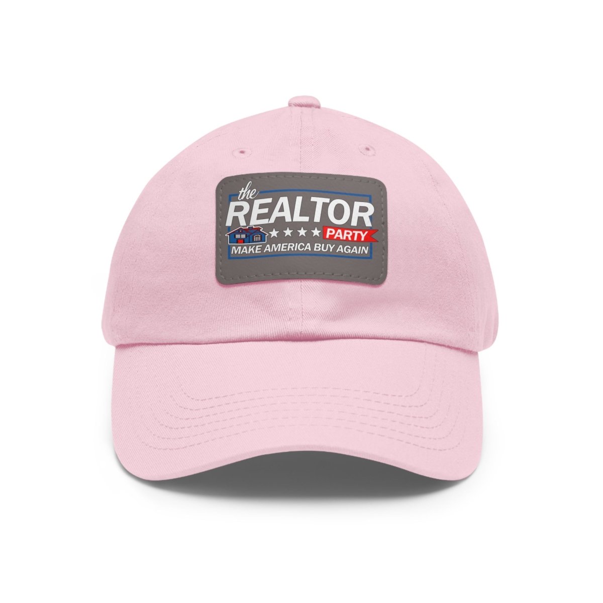 Realtor Party Make America Buy Again Hat with Leather Patch - Hats | ShirtyAgents