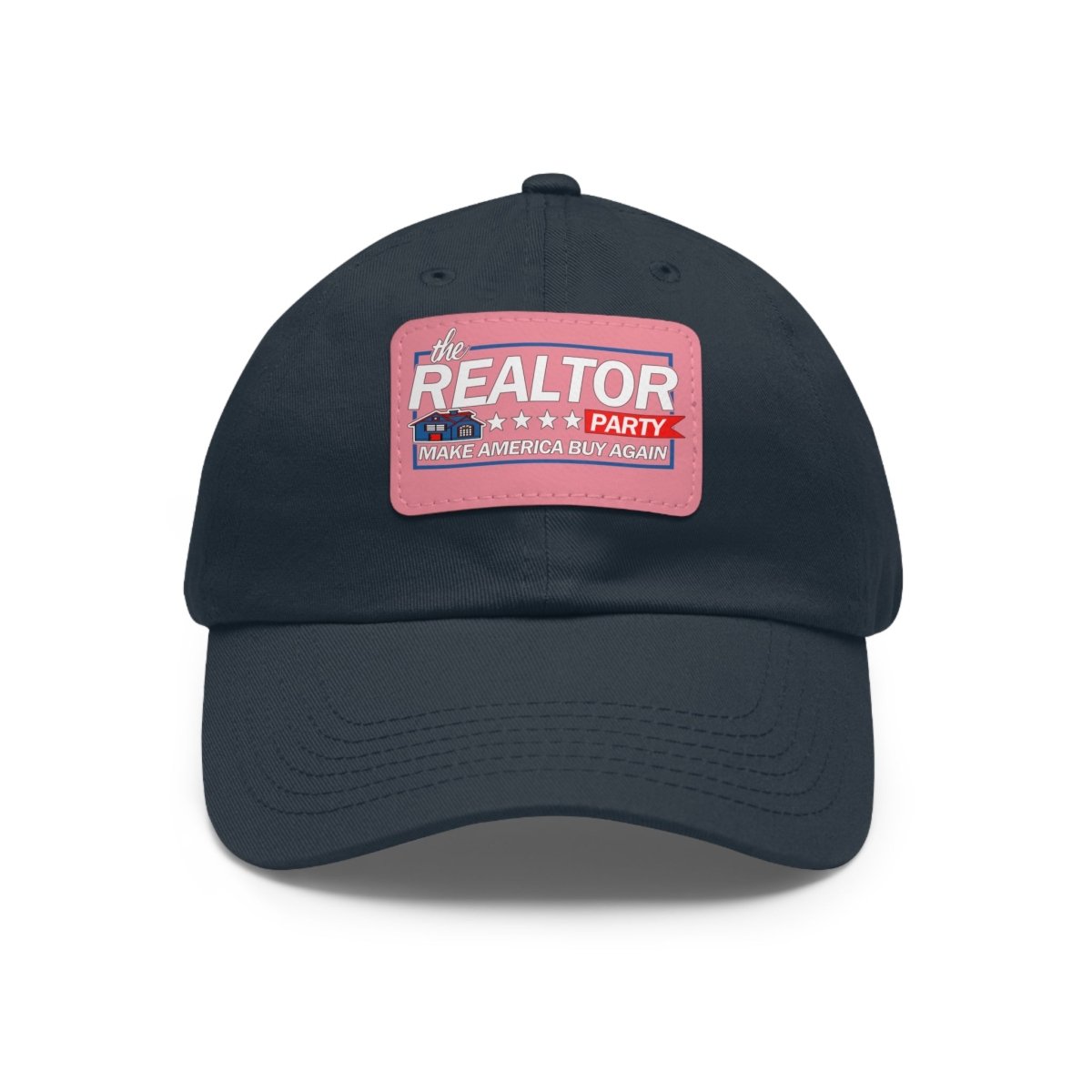 Realtor Party Make America Buy Again Hat with Leather Patch - Hats | ShirtyAgents