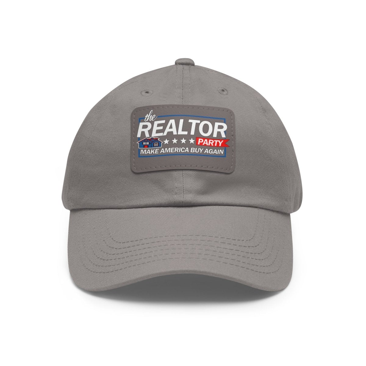 Realtor Party Make America Buy Again Hat with Leather Patch - Hats | ShirtyAgents