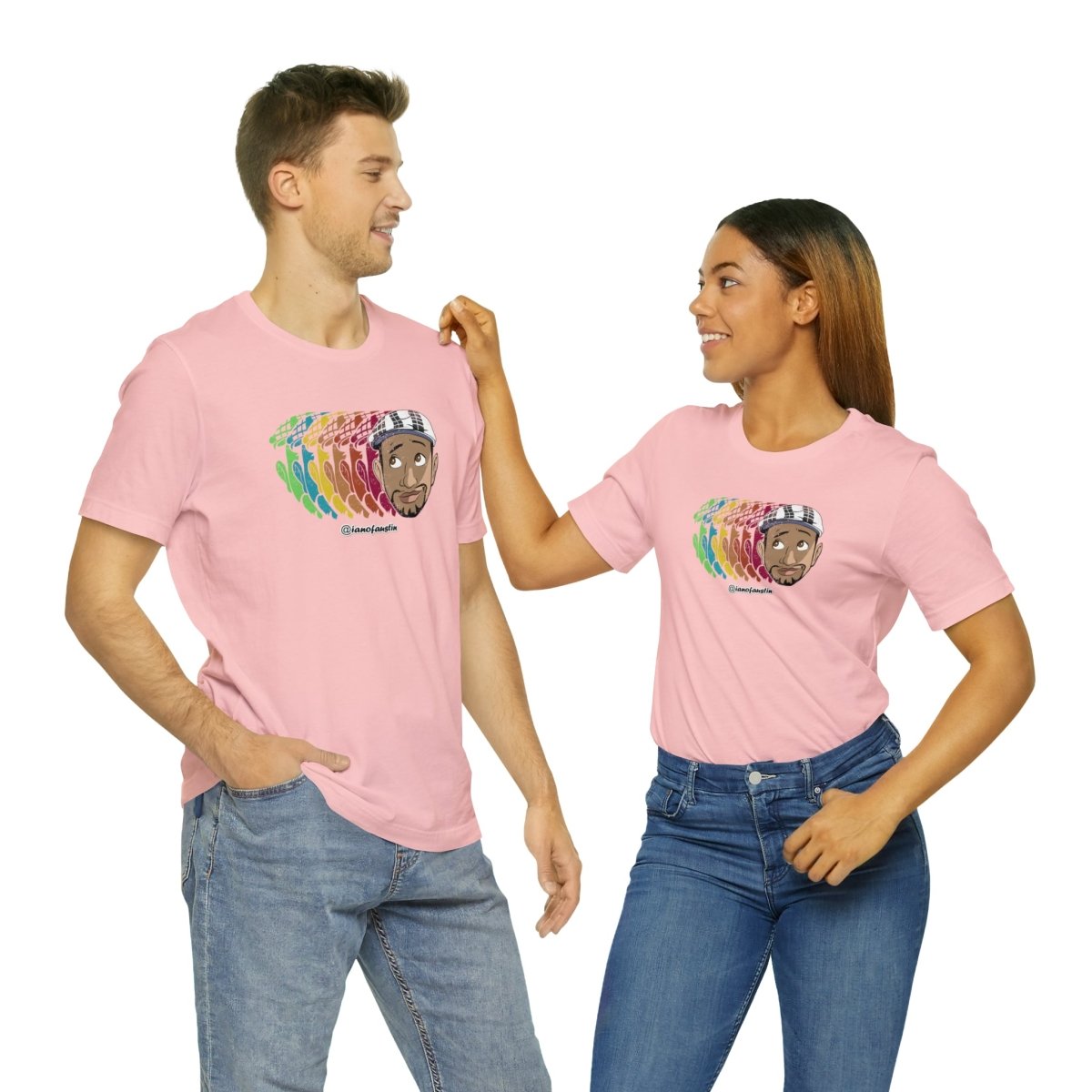 Retro Repeat Head Logo #ianofaustin - T-Shirt | ShirtyAgents
