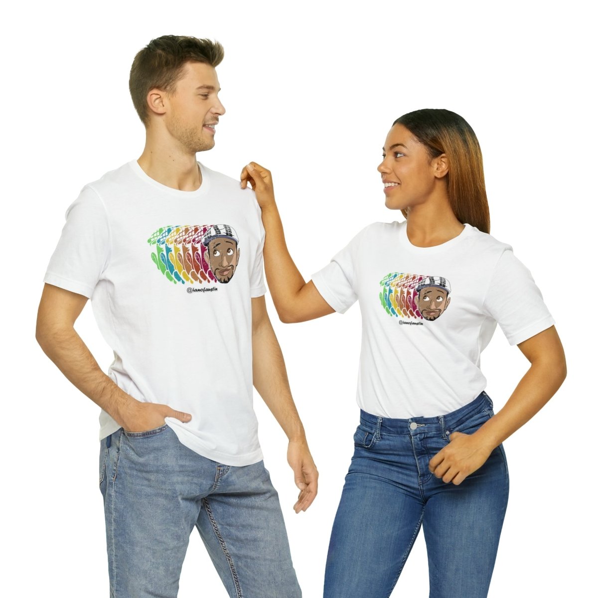 Retro Repeat Head Logo #ianofaustin - T-Shirt | ShirtyAgents