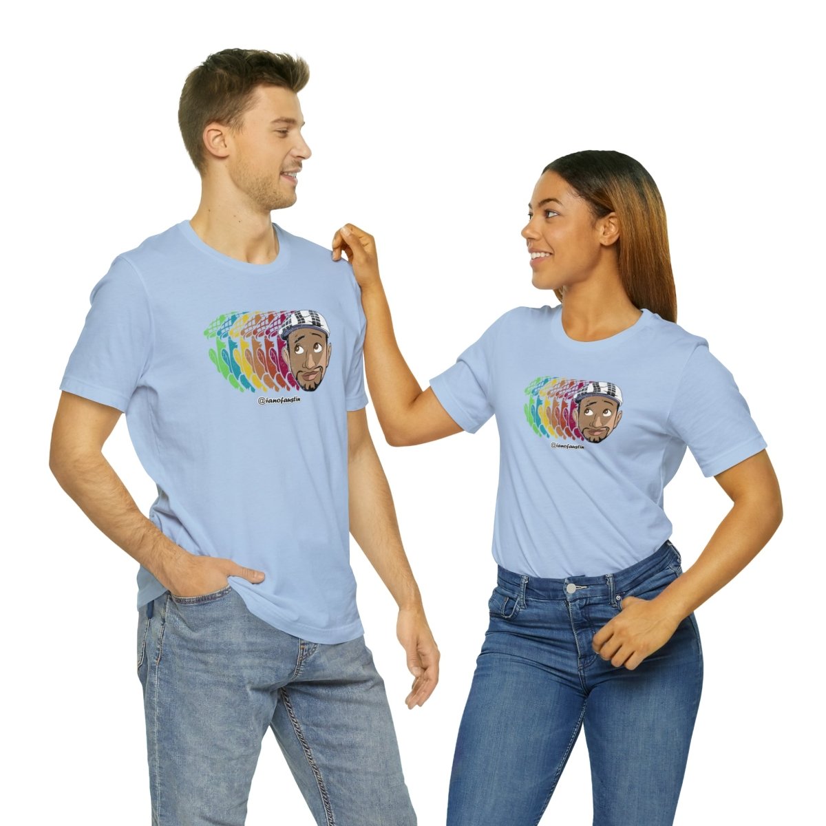 Retro Repeat Head Logo #ianofaustin - T-Shirt | ShirtyAgents