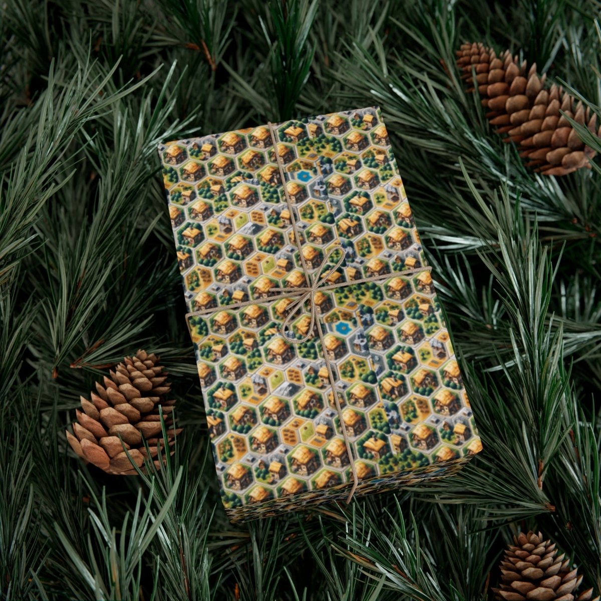 Settlers of Catan Board Game Style Neighborhood Gift Wrap - Home Decor | ShirtyAgents