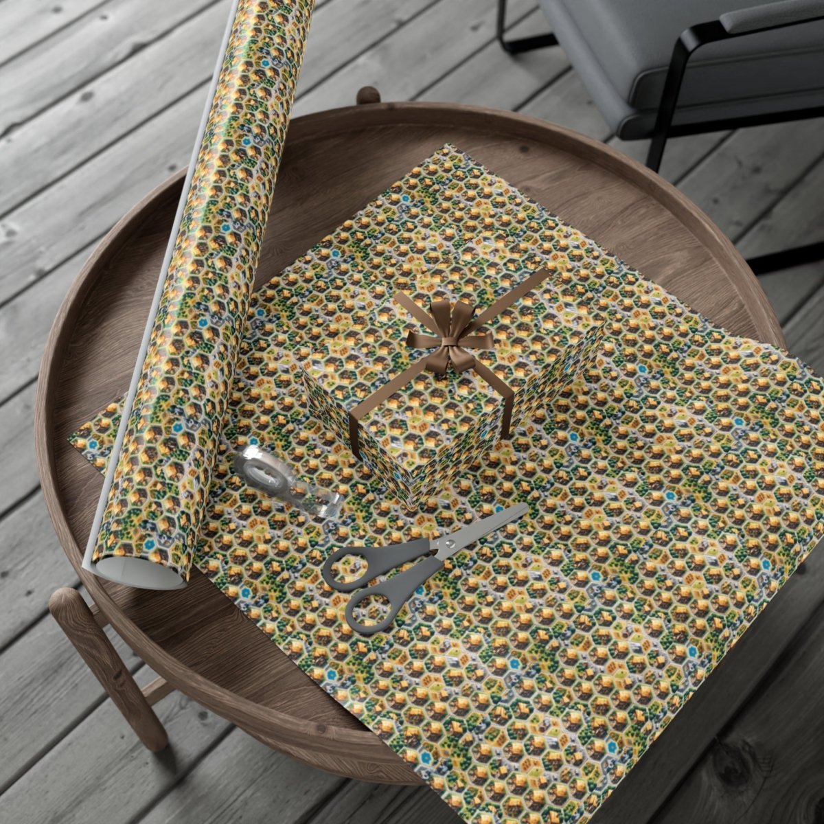Settlers of Catan Board Game Style Neighborhood Gift Wrap - Home Decor | ShirtyAgents