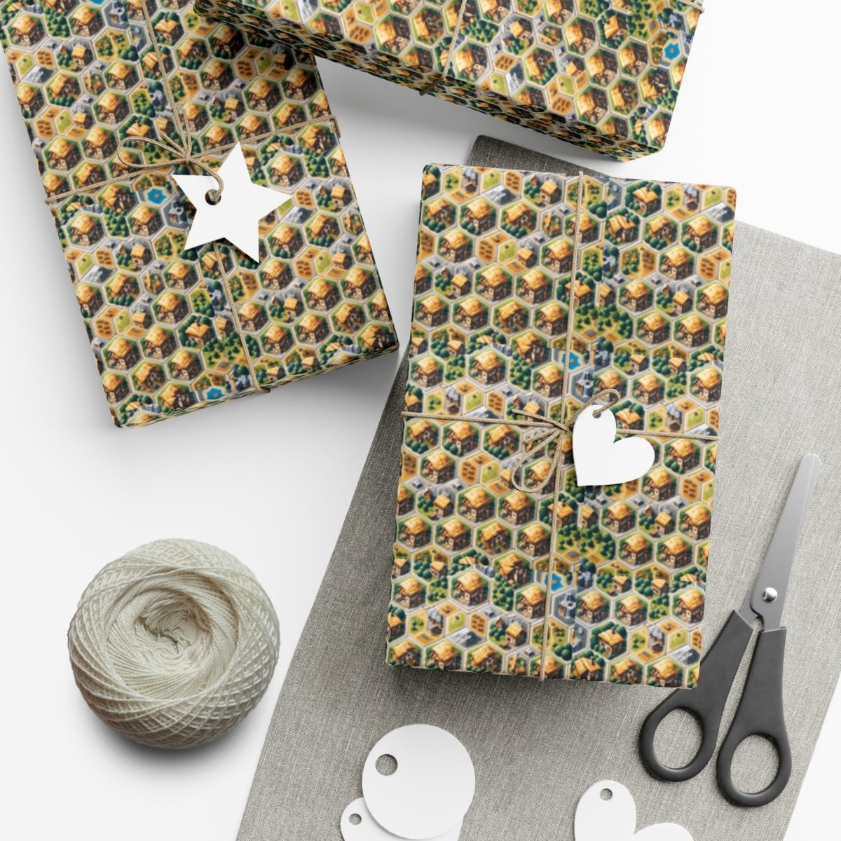 Settlers of Catan Board Game Style Neighborhood Gift Wrap - Home Decor | ShirtyAgents