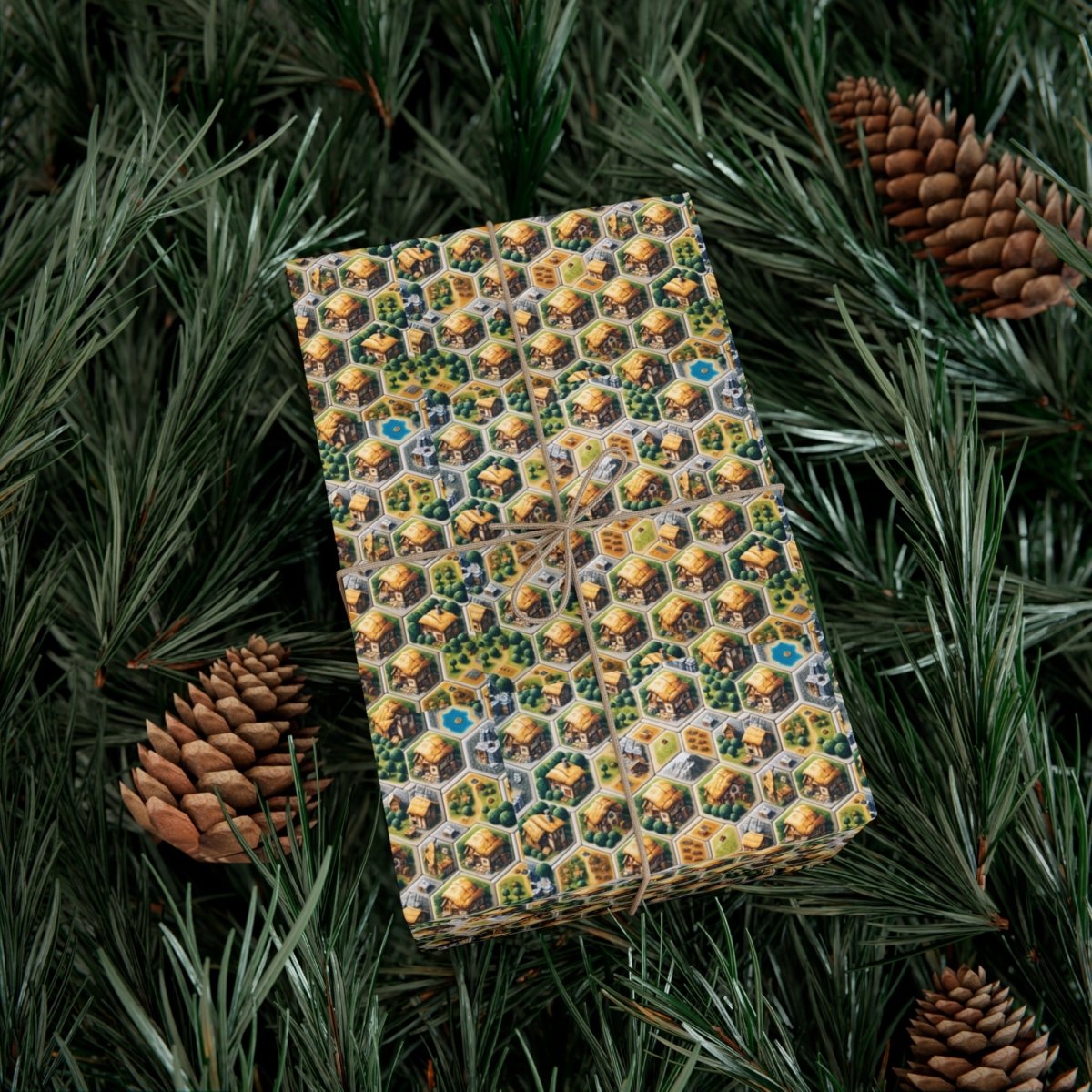 Settlers of Catan Board Game Style Neighborhood Gift Wrap - Home Decor | ShirtyAgents