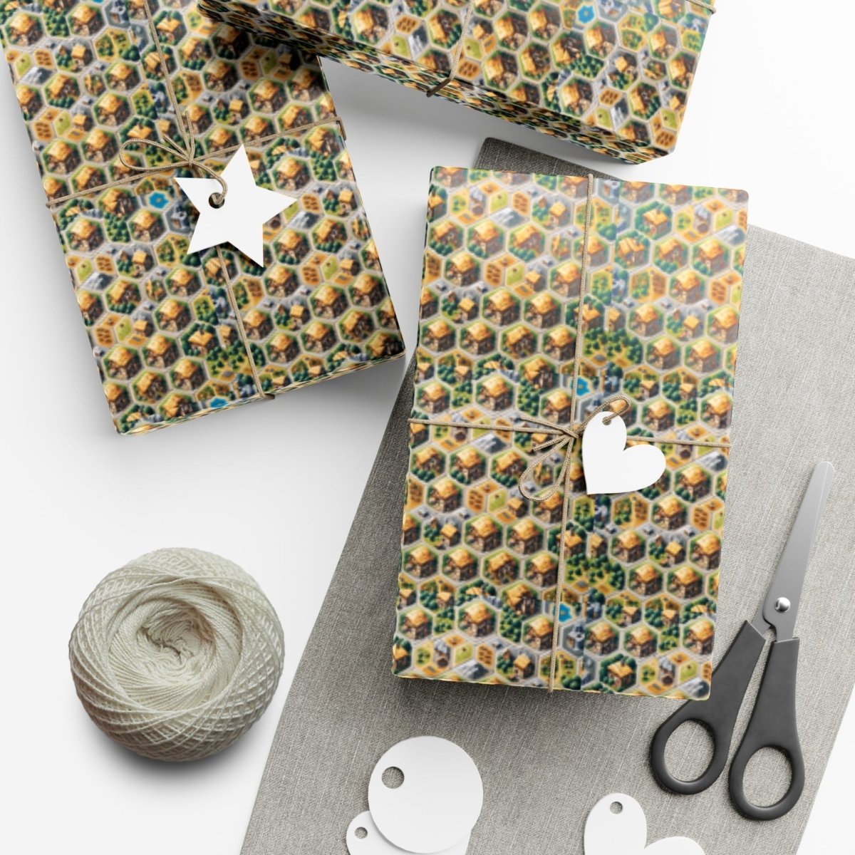 Settlers of Catan Board Game Style Neighborhood Gift Wrap - Home Decor | ShirtyAgents