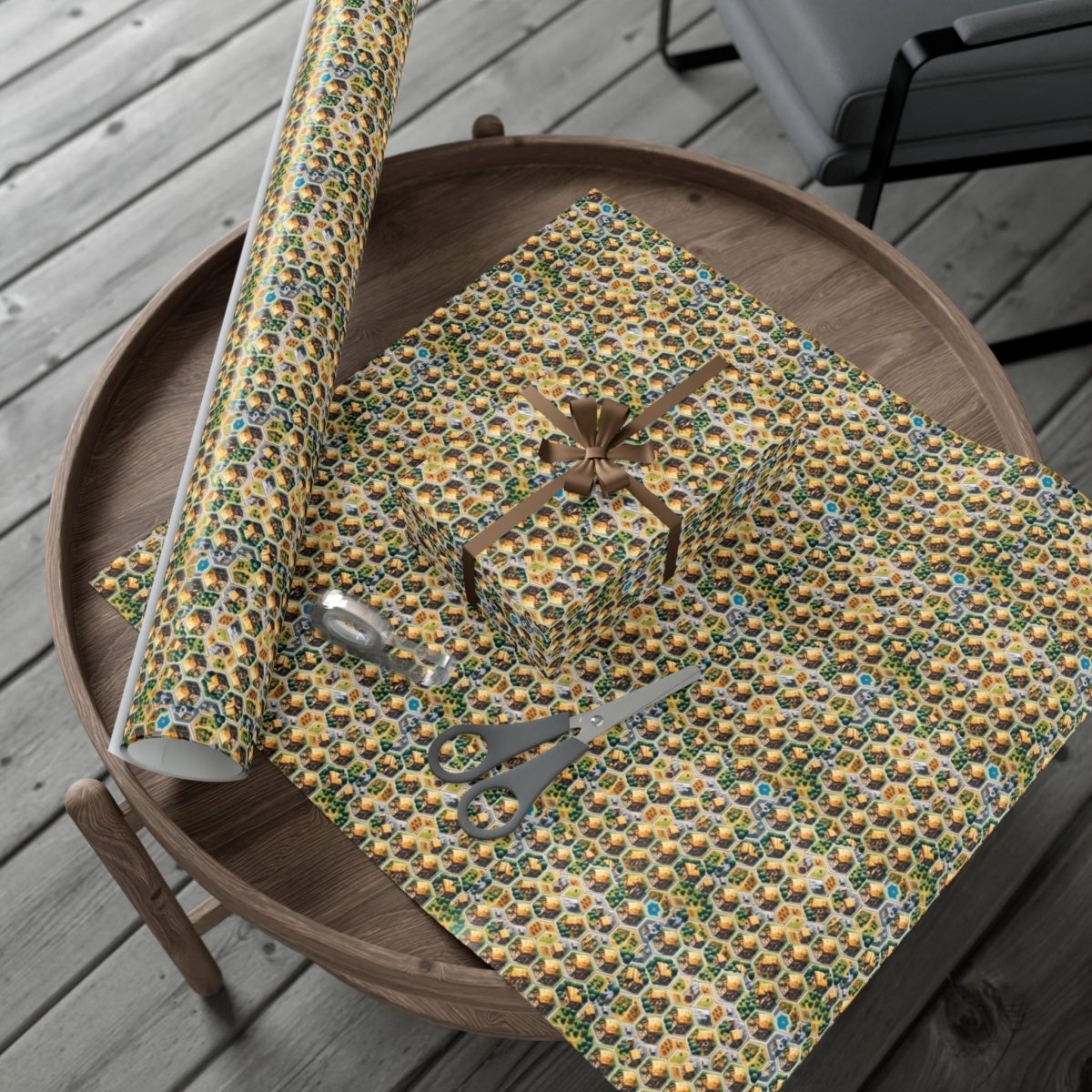 Settlers of Catan Board Game Style Neighborhood Gift Wrap - Home Decor | ShirtyAgents