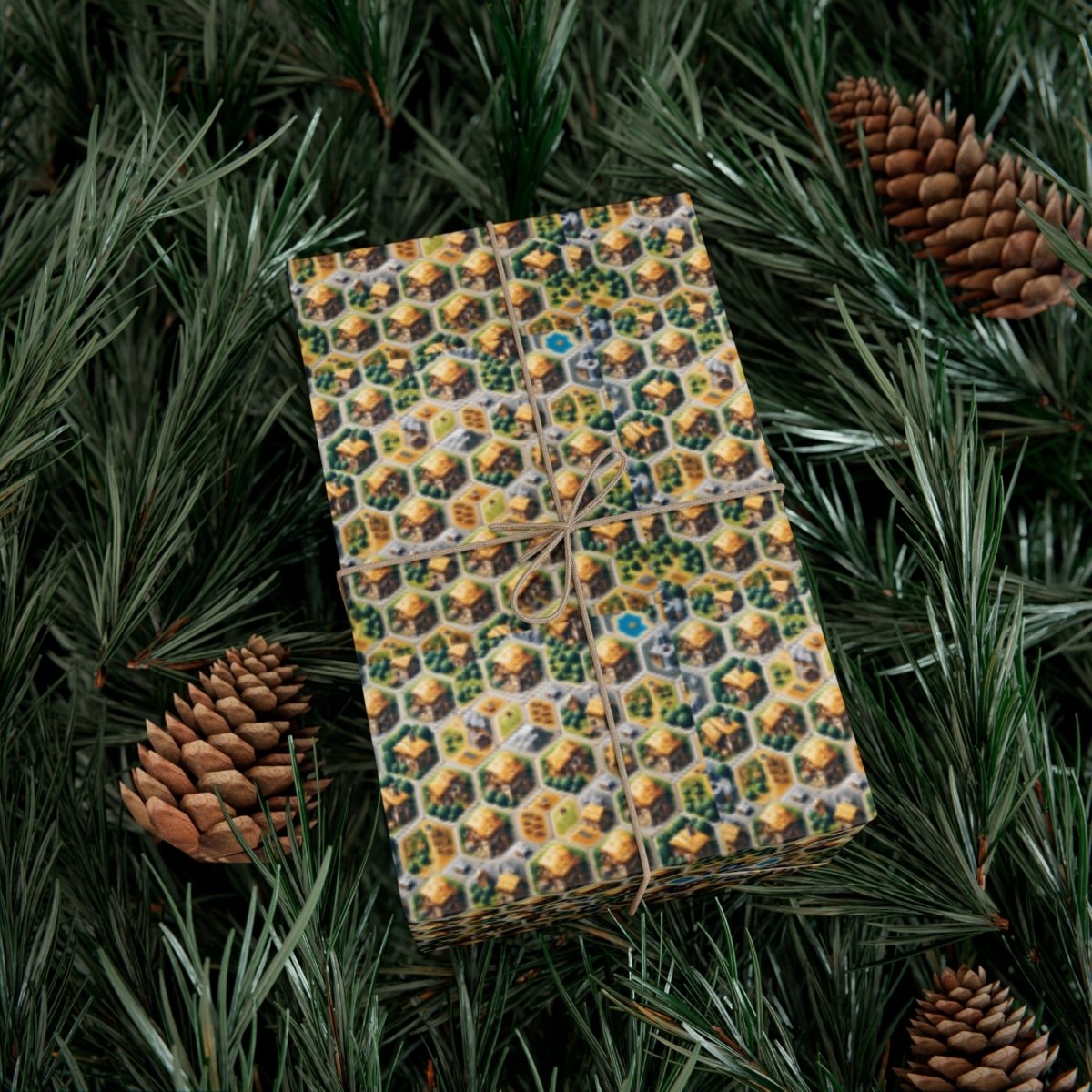 Settlers of Catan Board Game Style Neighborhood Gift Wrap - Home Decor | ShirtyAgents
