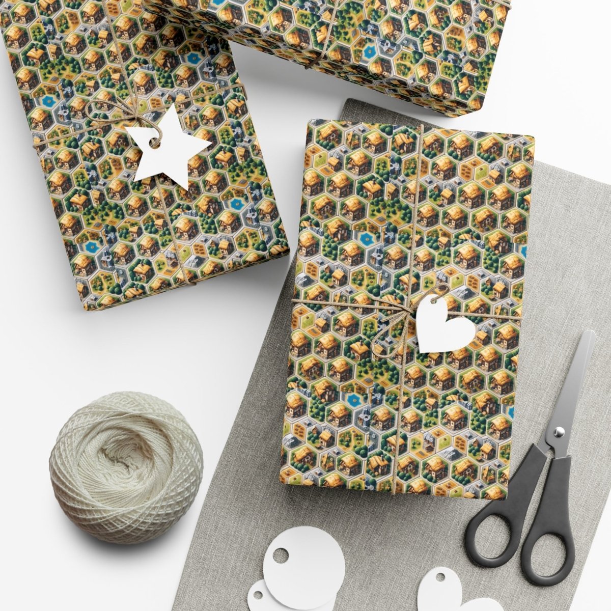 Settlers of Catan Board Game Style Neighborhood Gift Wrap - Home Decor | ShirtyAgents