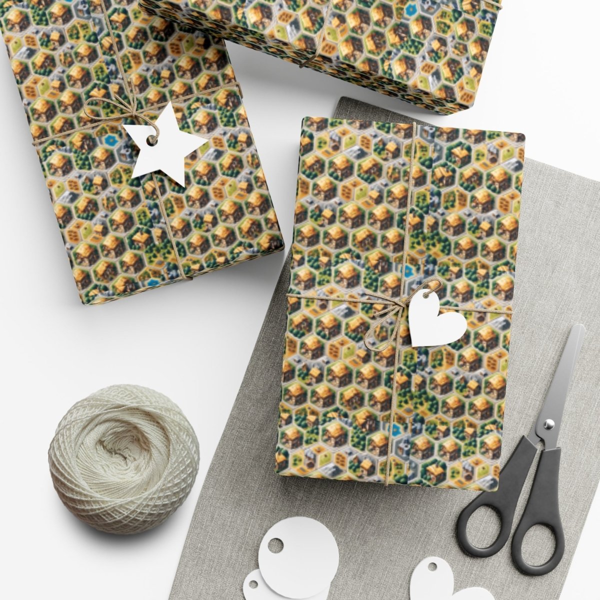 Settlers of Catan Board Game Style Neighborhood Gift Wrap - Home Decor | ShirtyAgents
