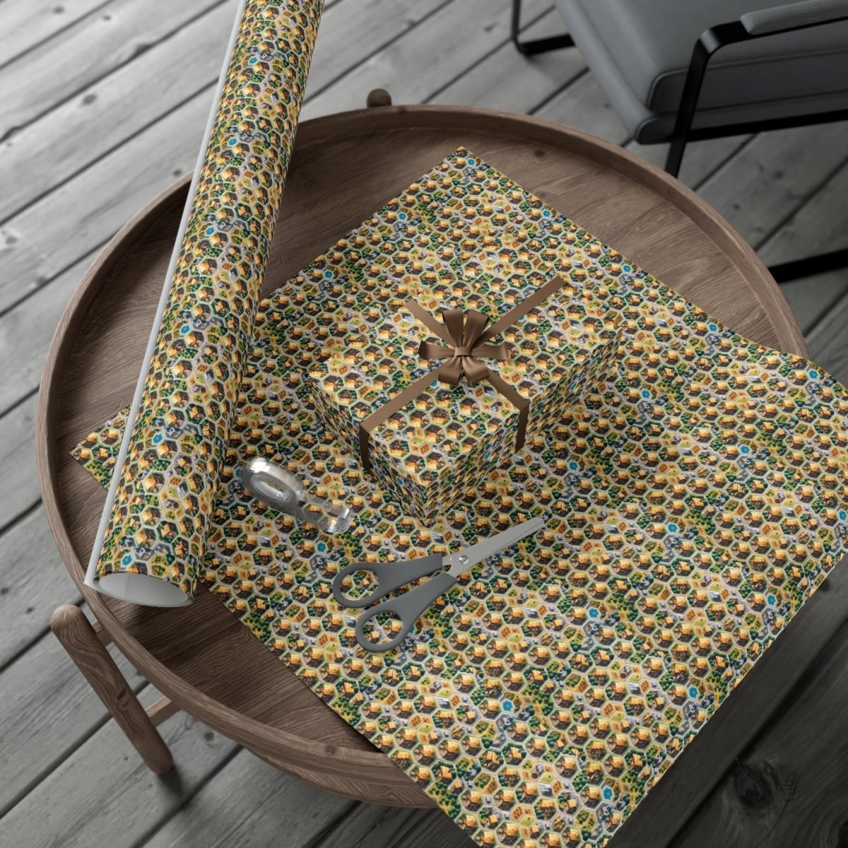 Settlers of Catan Board Game Style Neighborhood Gift Wrap - Home Decor | ShirtyAgents