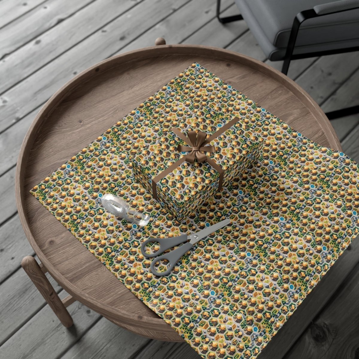 Settlers of Catan Board Game Style Neighborhood Gift Wrap - Home Decor | ShirtyAgents