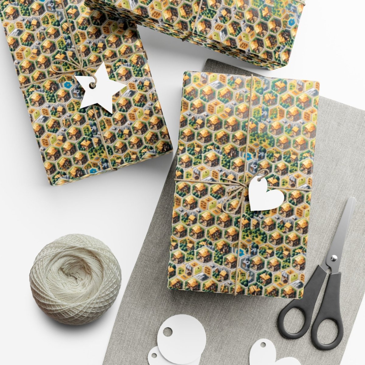 Settlers of Catan Board Game Style Neighborhood Gift Wrap - Home Decor | ShirtyAgents