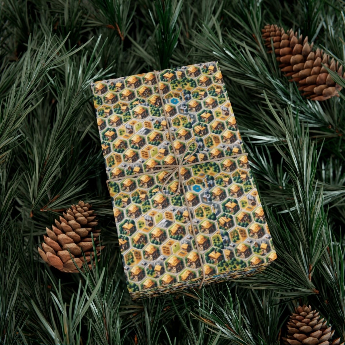 Settlers of Catan Board Game Style Neighborhood Gift Wrap - Home Decor | ShirtyAgents