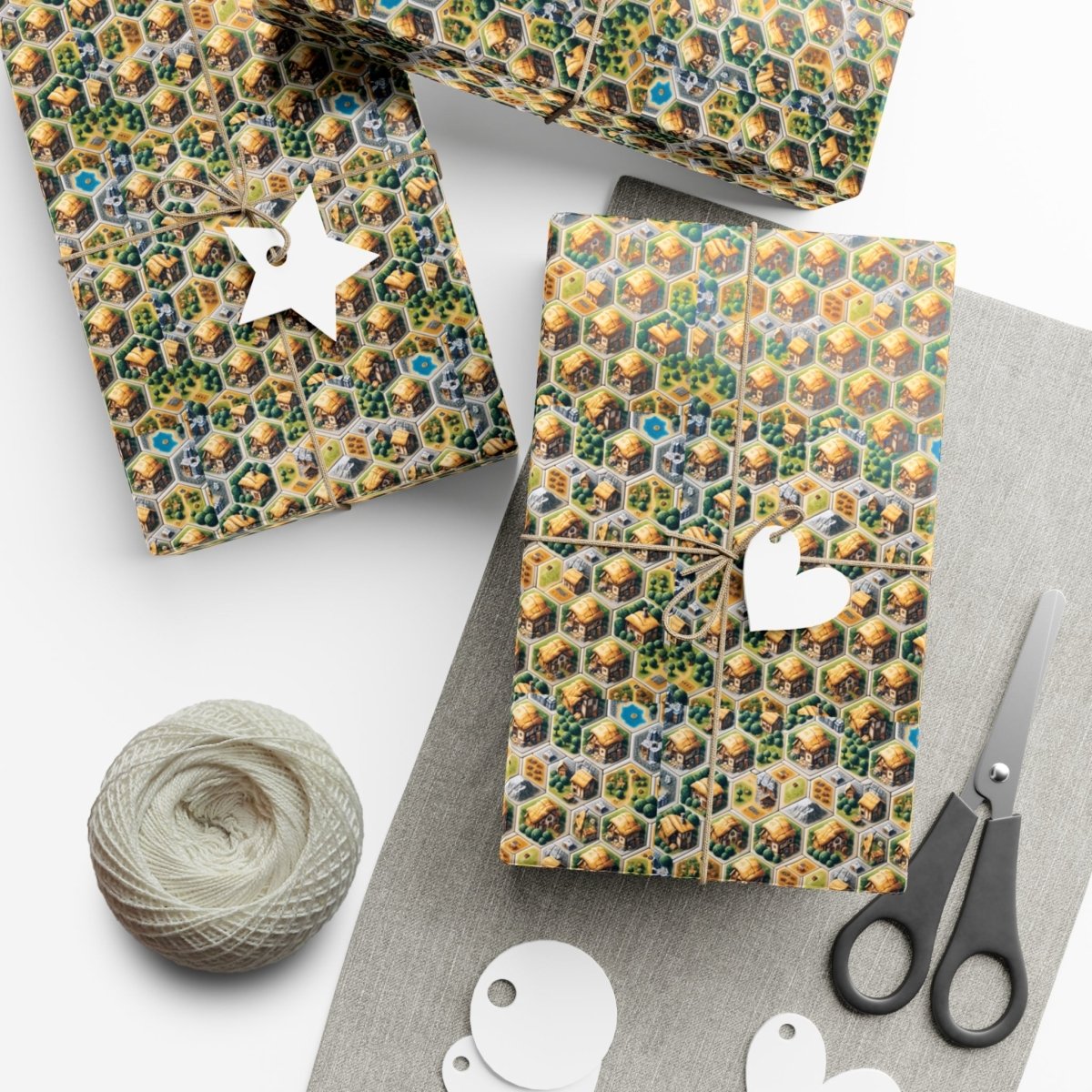 Settlers of Catan Board Game Style Neighborhood Gift Wrap - Home Decor | ShirtyAgents