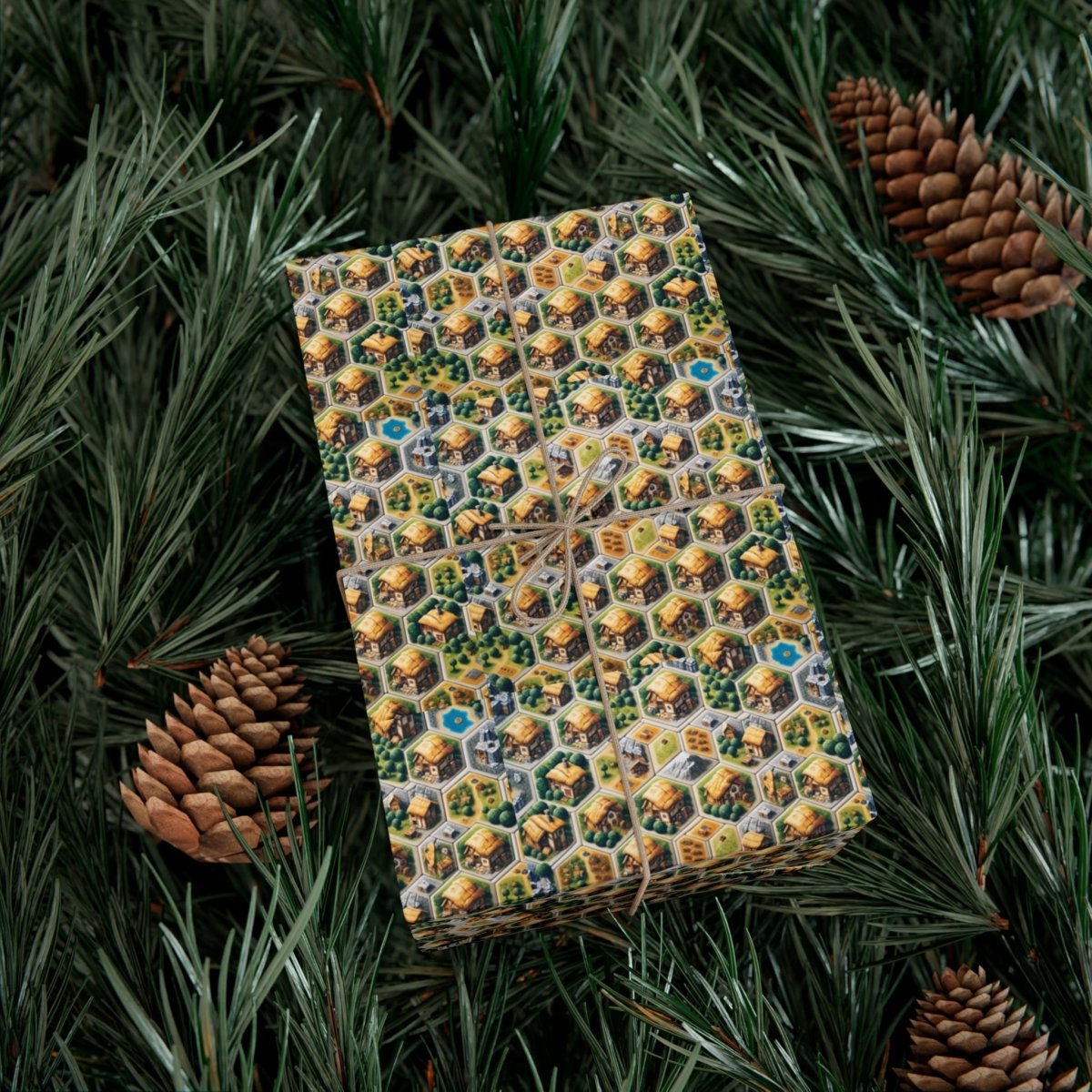 Settlers of Catan Board Game Style Neighborhood Gift Wrap - Home Decor | ShirtyAgents