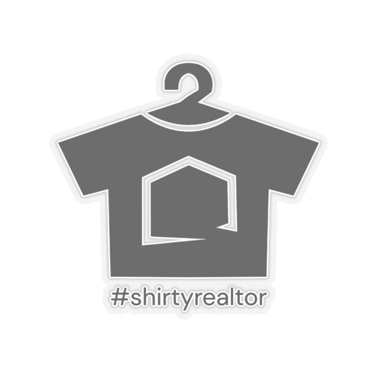 ShirtyRealtor Logo Sticker (Black) - Paper products | ShirtyAgents
