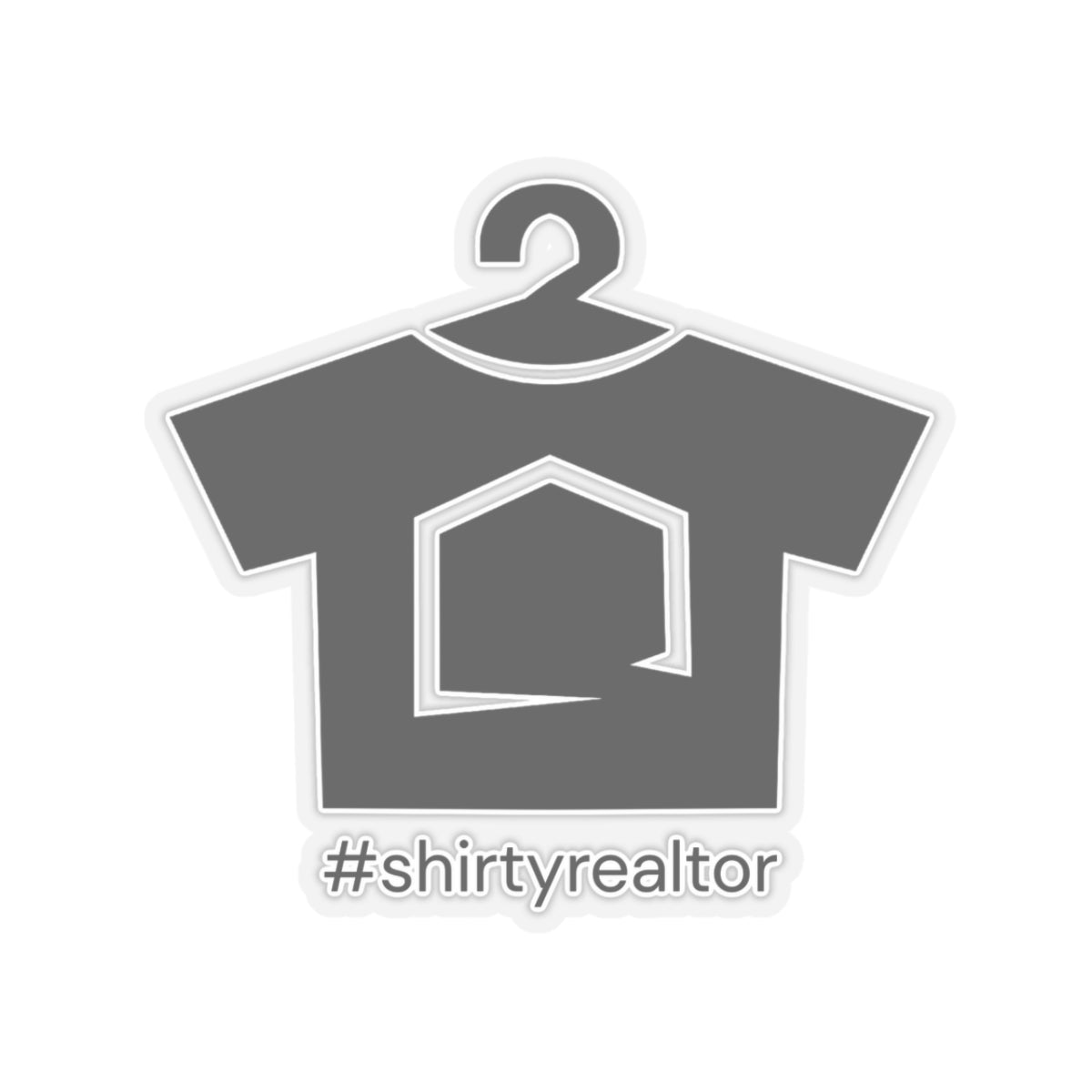 ShirtyRealtor Logo Sticker (Black) - Paper products | ShirtyAgents