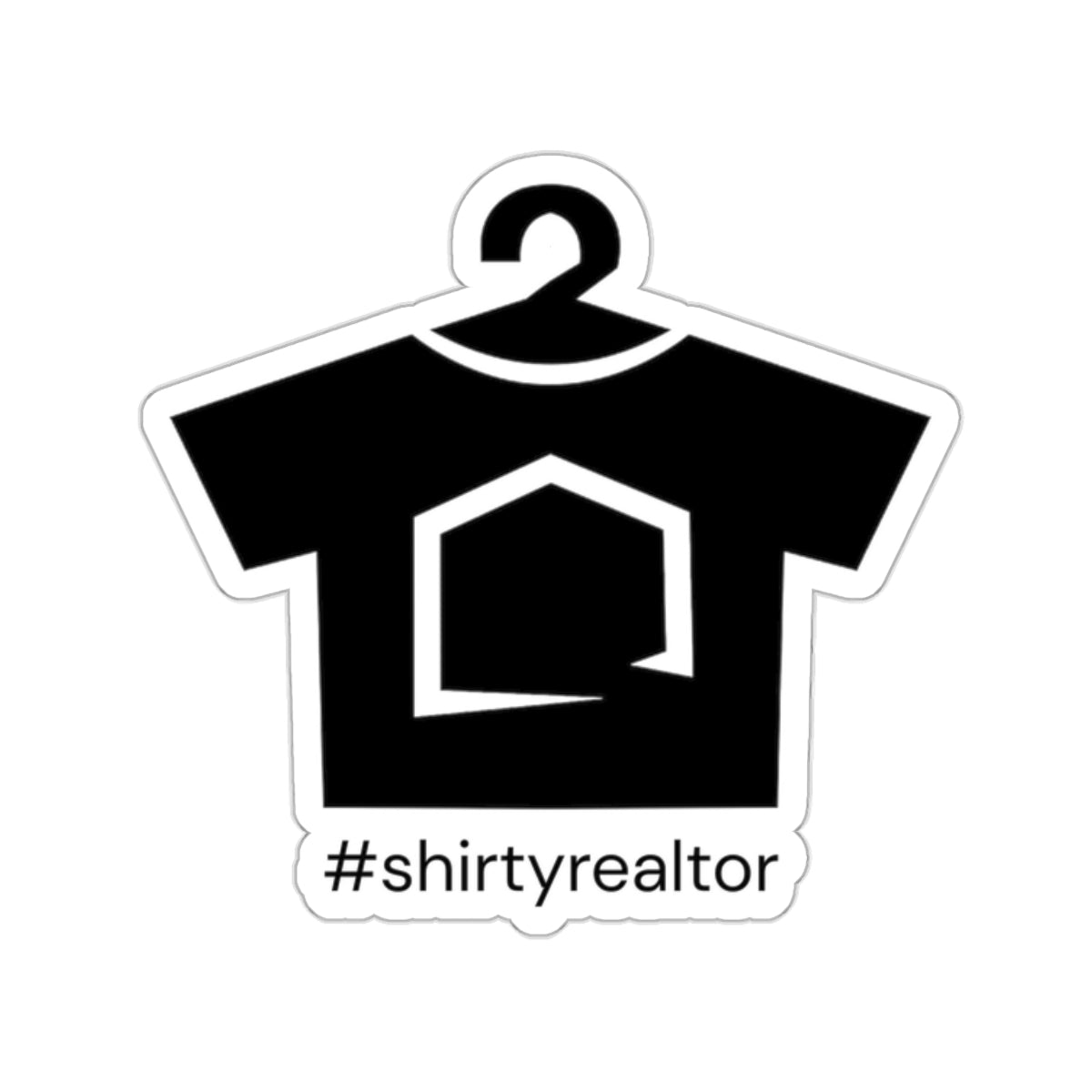 ShirtyRealtor Logo Sticker (Black) - Paper products | ShirtyAgents