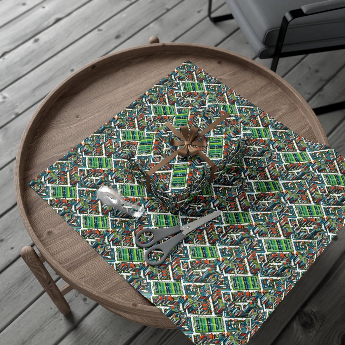 Sporty Neighborhood Houses Gift Wrap - Home Decor | ShirtyAgents