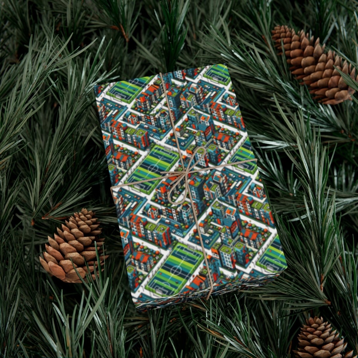 Sporty Neighborhood Houses Gift Wrap - Home Decor | ShirtyAgents