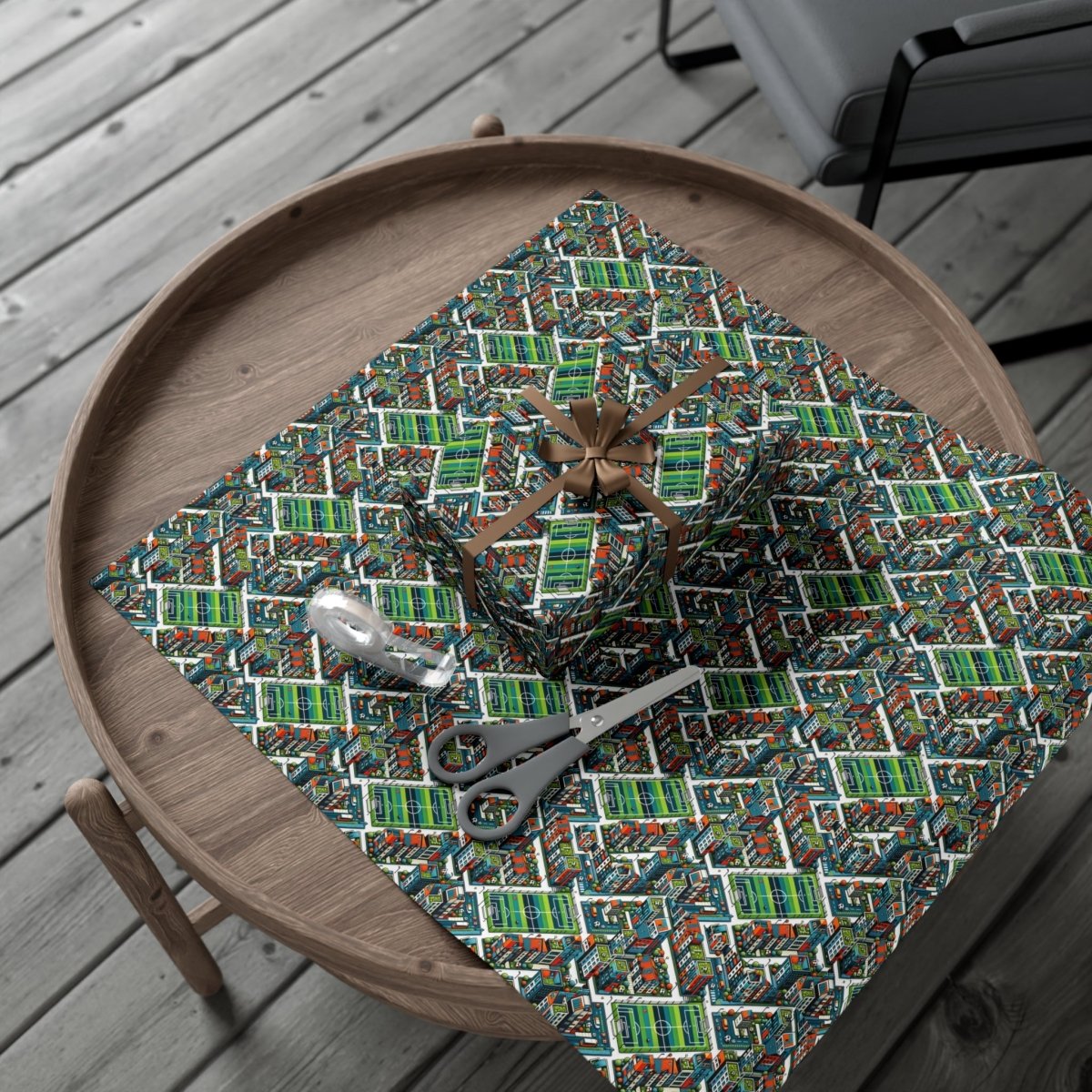 Sporty Neighborhood Houses Gift Wrap - Home Decor | ShirtyAgents