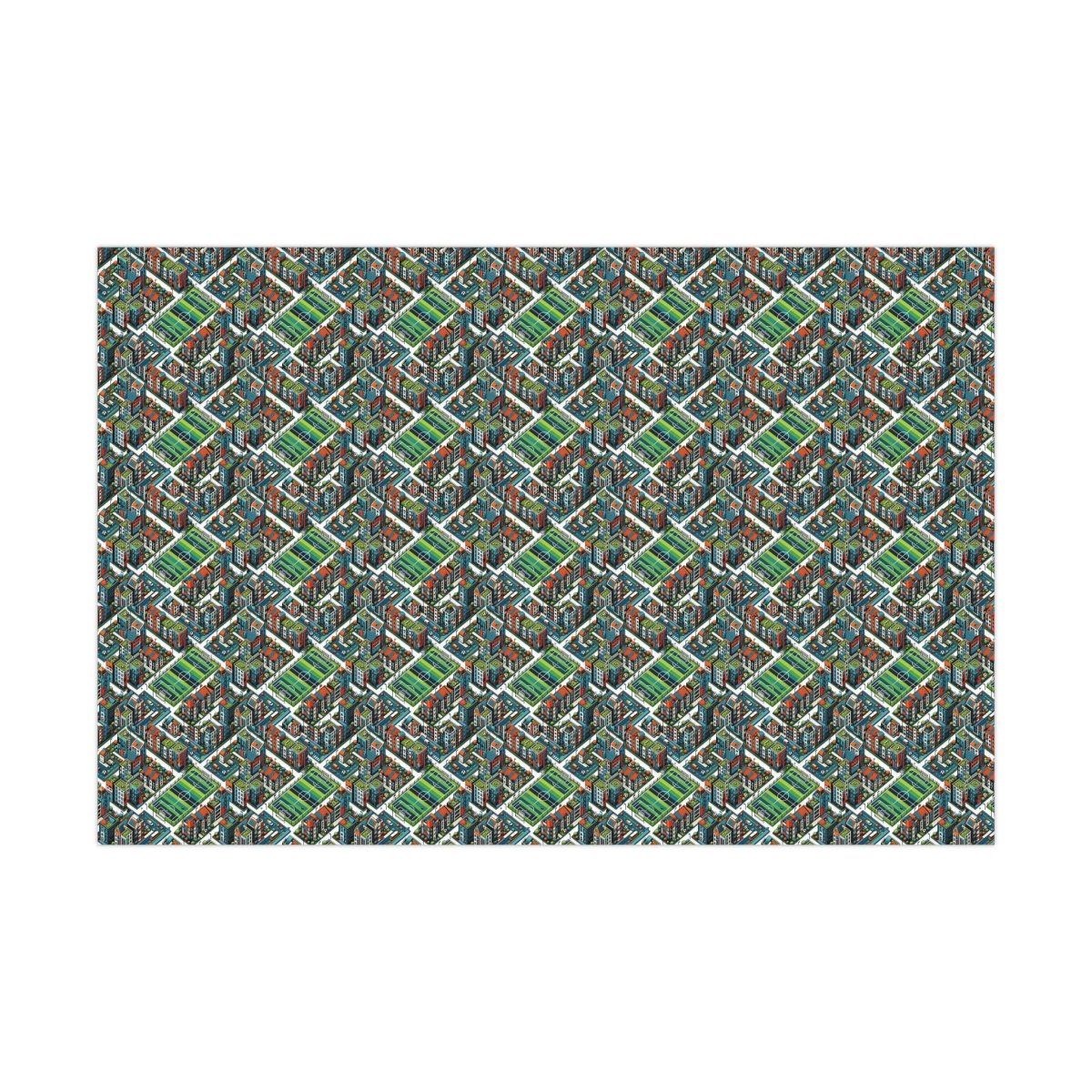 Sporty Neighborhood Houses Gift Wrap - Home Decor | ShirtyAgents