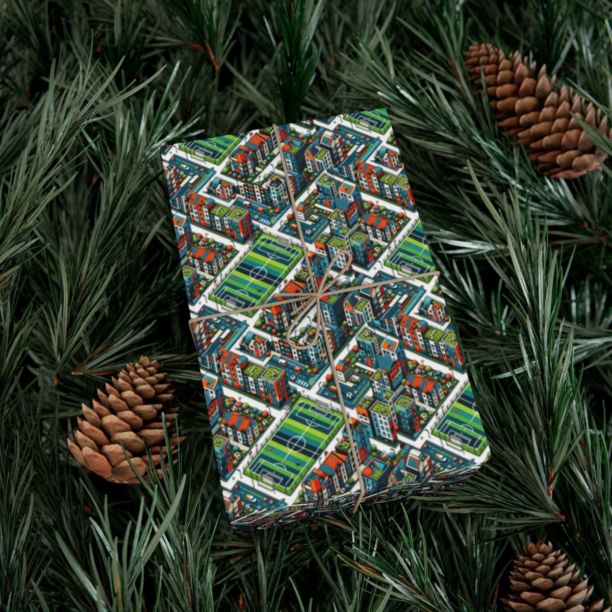 Sporty Neighborhood Houses Gift Wrap - Home Decor | ShirtyAgents