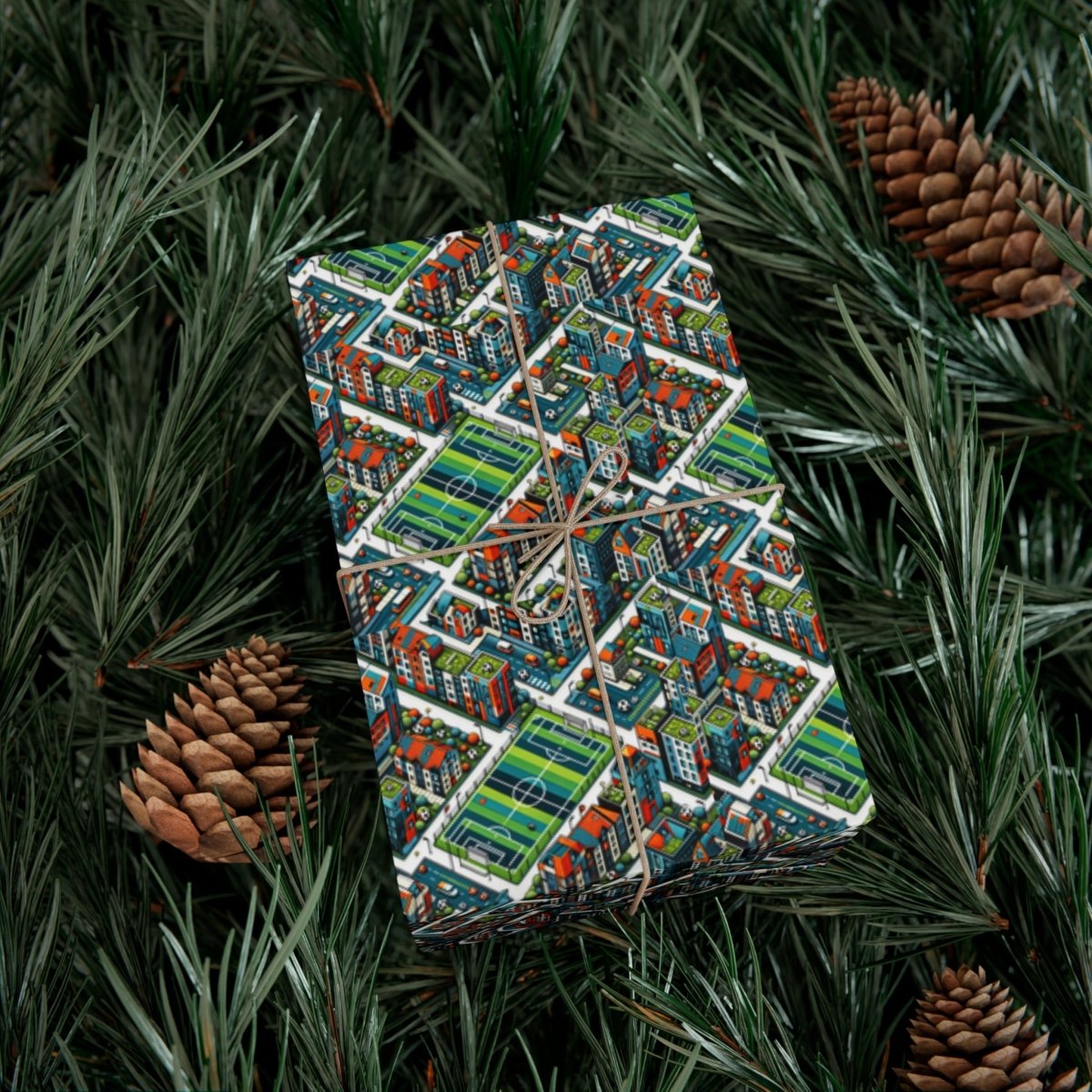 Sporty Neighborhood Houses Gift Wrap - Home Decor | ShirtyAgents
