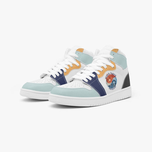 🏡 Step Up Your Game with "Work Hard, Be Kind" High Top Sneakers! 👟✨ - Sneakers | ShirtyAgents