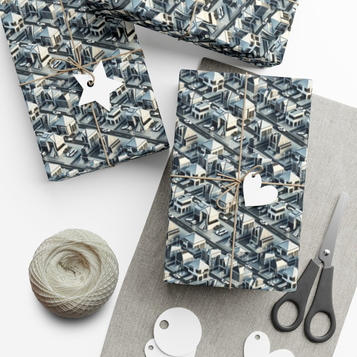Tesla Cyber Style Neighborhood Gift Wrap - Home Decor | ShirtyAgents