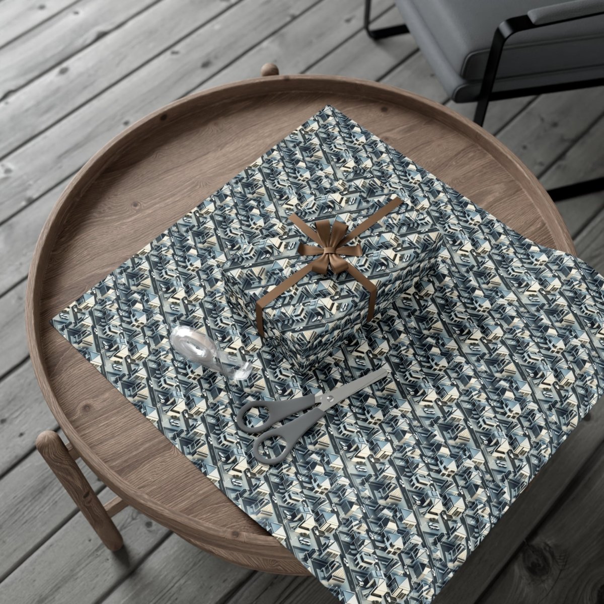 Tesla Cyber Style Neighborhood Gift Wrap - Home Decor | ShirtyAgents