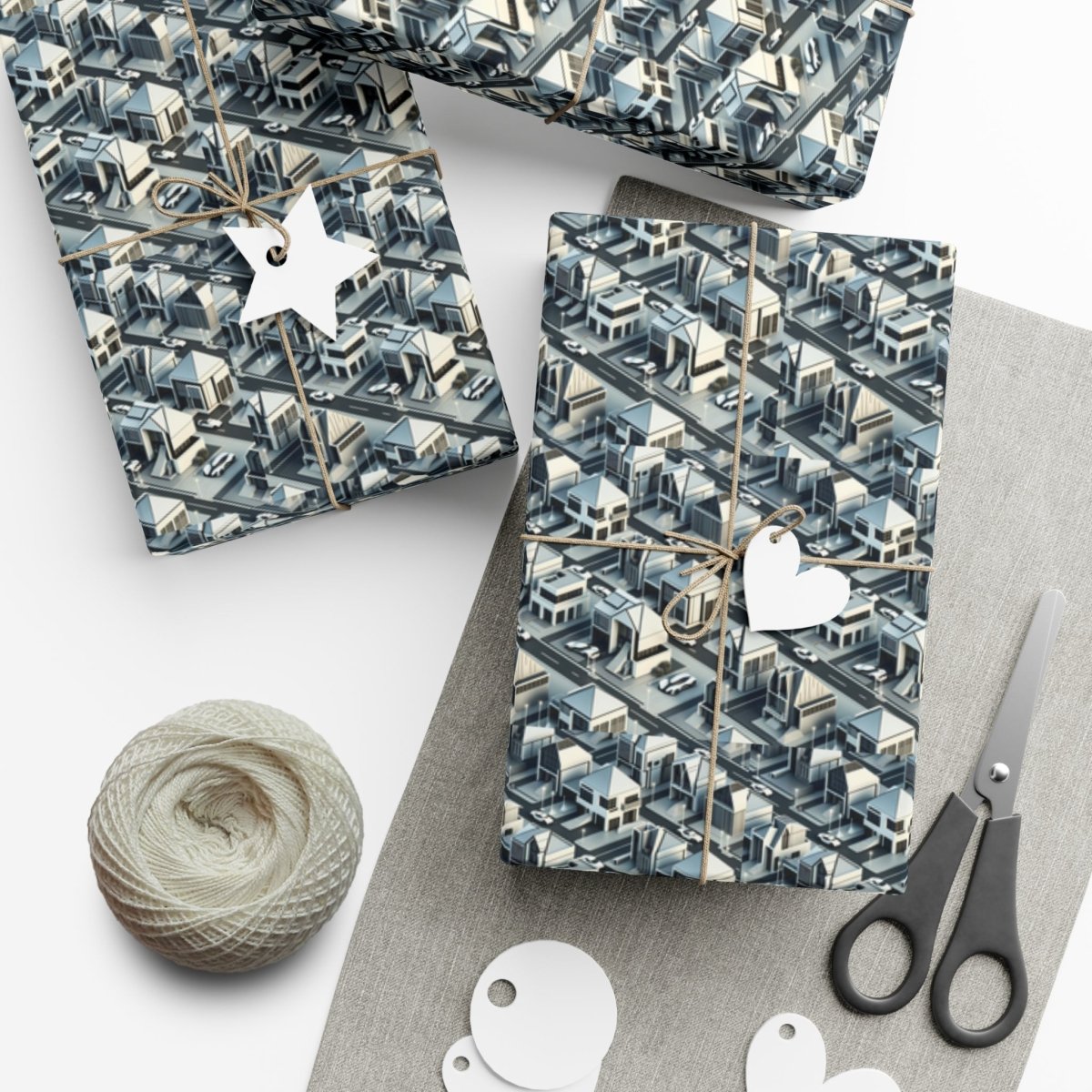Tesla Cyber Style Neighborhood Gift Wrap - Home Decor | ShirtyAgents