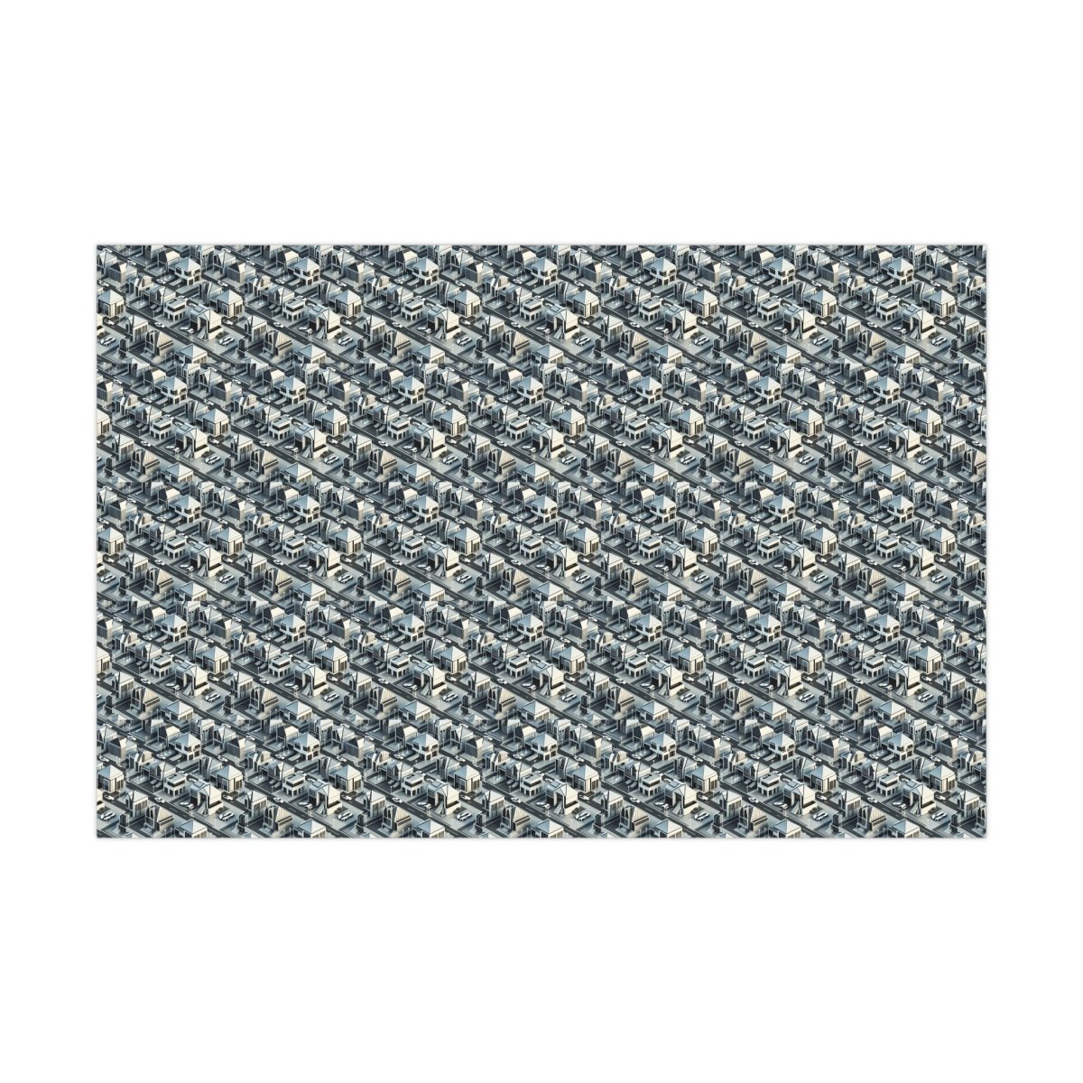 Tesla Cyber Style Neighborhood Gift Wrap - Home Decor | ShirtyAgents