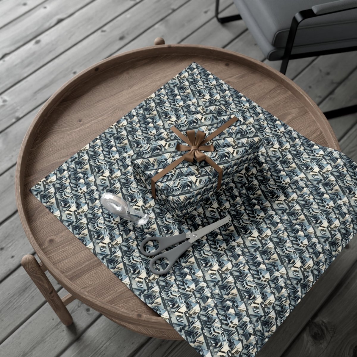 Tesla Cyber Style Neighborhood Gift Wrap - Home Decor | ShirtyAgents