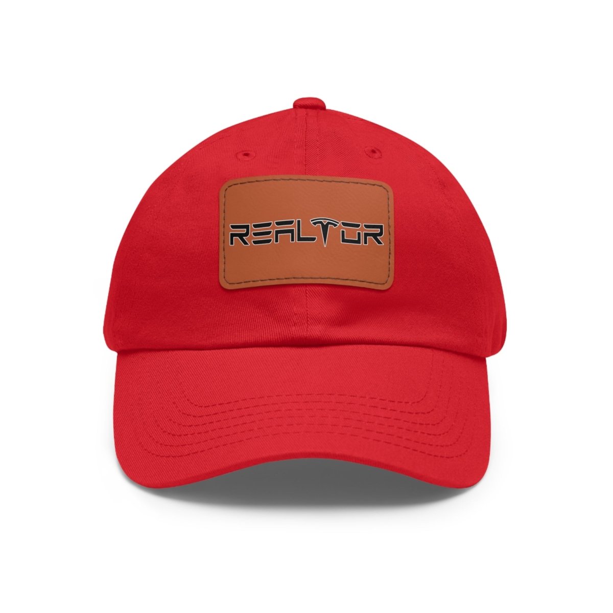 Tesla Realtor Hat with Leather Patch - Hats | ShirtyAgents