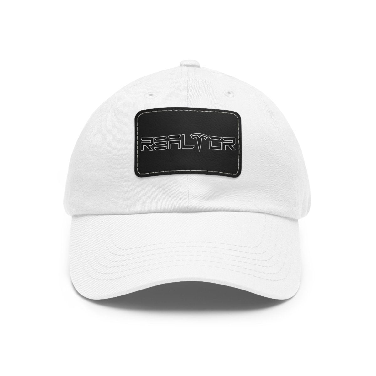 Tesla Realtor Hat with Leather Patch - Hats | ShirtyAgents
