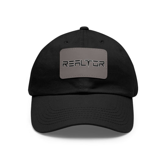 Tesla Realtor Hat with Leather Patch - Hats | ShirtyAgents