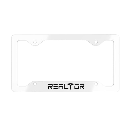 Tesla Realtor Metal License Plate Frame - Accessories | ShirtyAgents