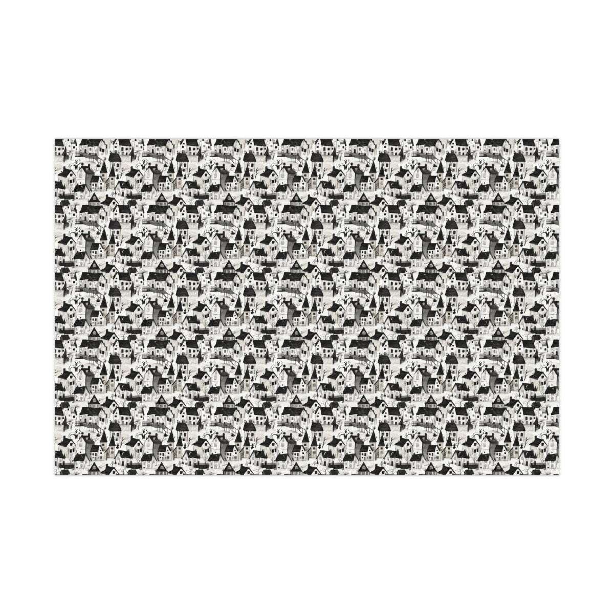 White Charcoal Neighborhood Gift Wrap - Home Decor | ShirtyAgents