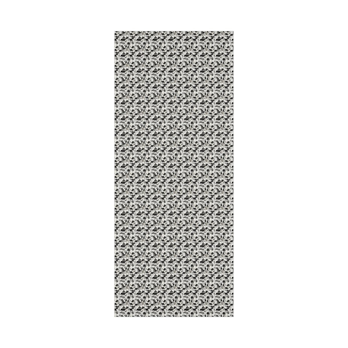 White Charcoal Neighborhood Gift Wrap - Home Decor | ShirtyAgents
