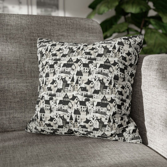 White Charcoal Neighborhood Pillowcase - Home Decor | ShirtyAgents
