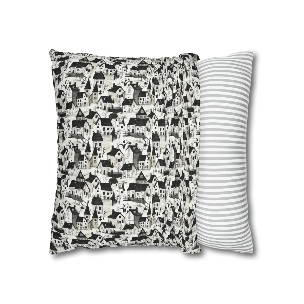 White Charcoal Neighborhood Pillowcase - Home Decor | ShirtyAgents