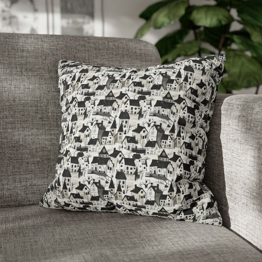 White Charcoal Neighborhood Pillowcase - Home Decor | ShirtyAgents