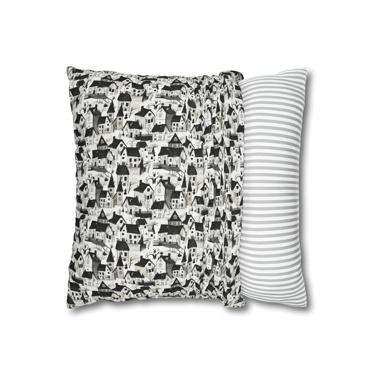 White Charcoal Neighborhood Pillowcase - Home Decor | ShirtyAgents