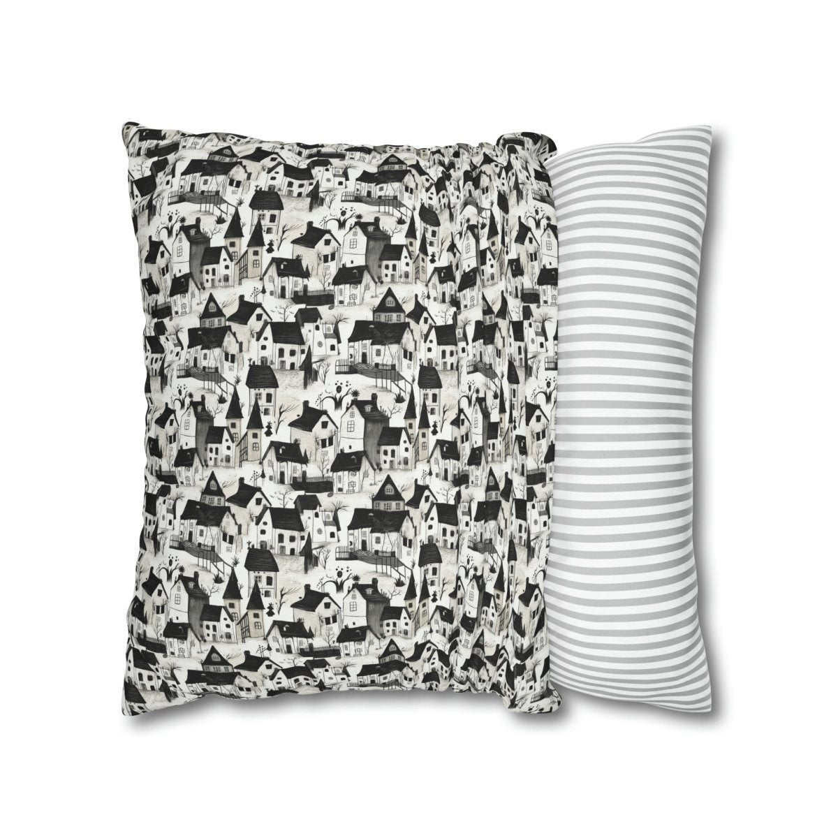 White Charcoal Neighborhood Pillowcase - Home Decor | ShirtyAgents