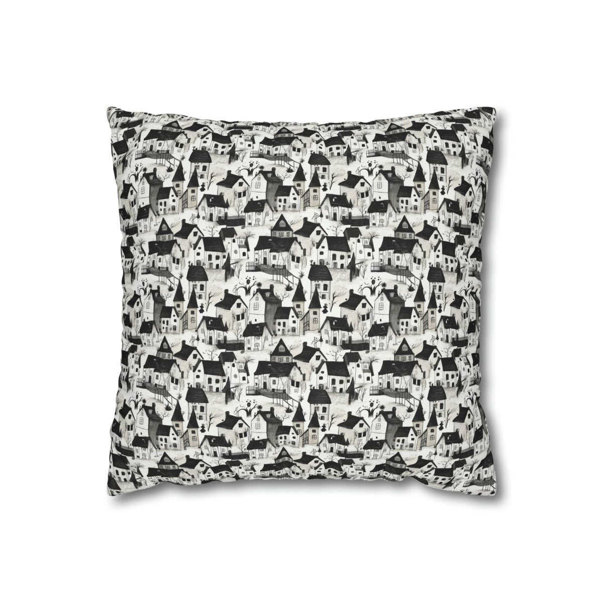 White Charcoal Neighborhood Pillowcase - Home Decor | ShirtyAgents
