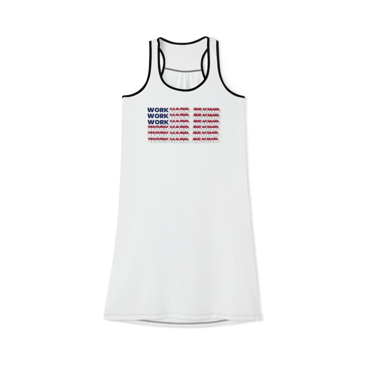 Work Hard Be Kind American Racerback Dress - Tank Top | ShirtyAgents