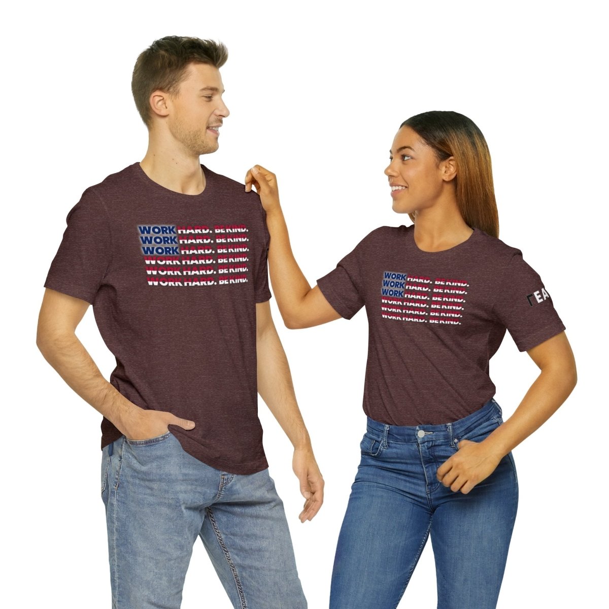Work Hard Be Kind American - T-Shirt | ShirtyAgents